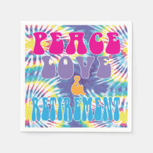 Roligt Peace Kärlek & Pension med Tie Dye