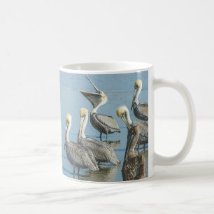 Roligt Pelikaner på Beach-kaffet Mugg