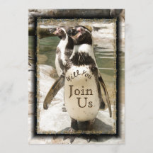 Roligt Penguin Fotozoopasinbjudningar