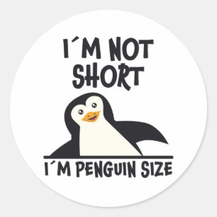 Roligt Penguin Quote Design Little Tiny Penguins G Runt Klistermärke