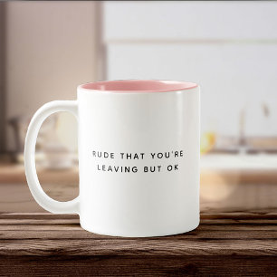 Roligt Pension Coworking Lämnar citat för Trendige Två-Tonad Mugg