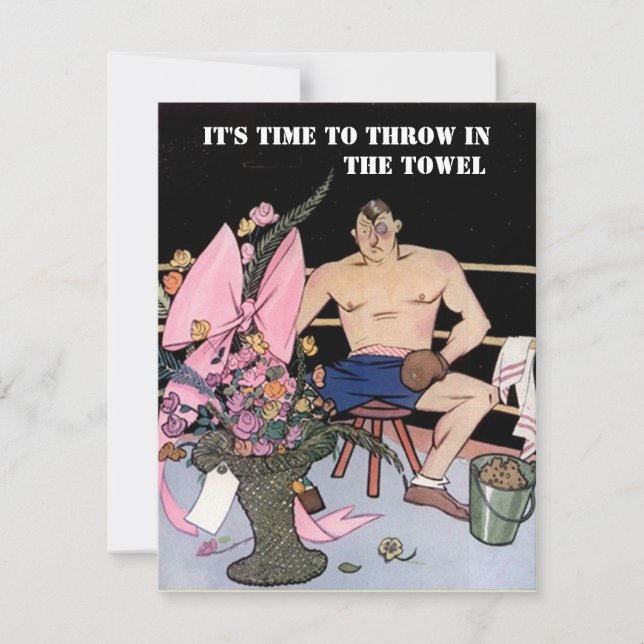 ROLIGT PENSION PARTY-INBJUDAN i handduken Inbjudningar (Framsida)