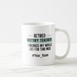 Roligt Pensionerad Historielärare Present för Pens Kaffemugg