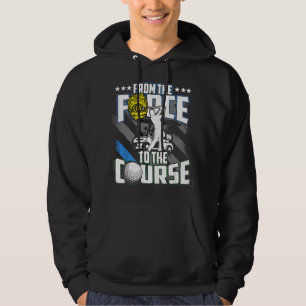 Roligt Pensionerad Polisman Golf Present för Pensi Hoodie