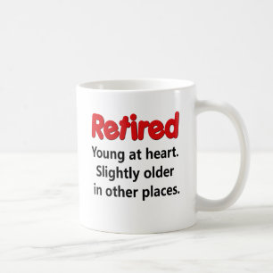 Roligt pensionordstäv kaffemugg