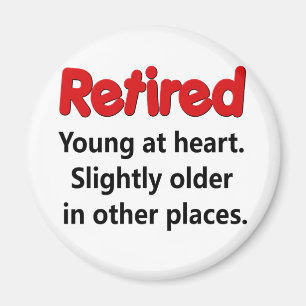 Roligt pensionordstäv magnet
