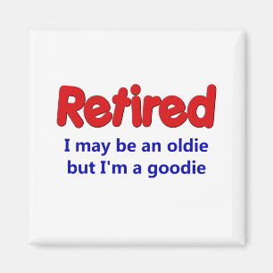 Roligt pensionordstäv magnet