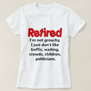 Roligt pensionordstäv t shirt