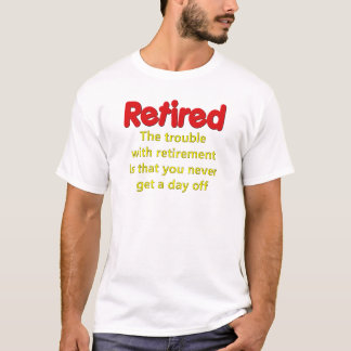 Roligt pensionordstäv tee shirt