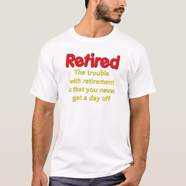 Roligt pensionordstäv tee shirt (Framsida)