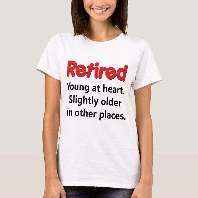 Roligt pensionordstäv tee shirt (Framsida)