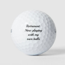 Roligt pensionsgåva golfboll