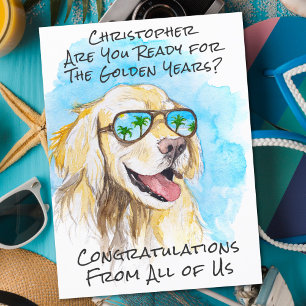 Roligt pensionsglädje från oss alla vykort