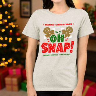 Roligt Pepparkaksgubbe Cookie-jul T Shirt