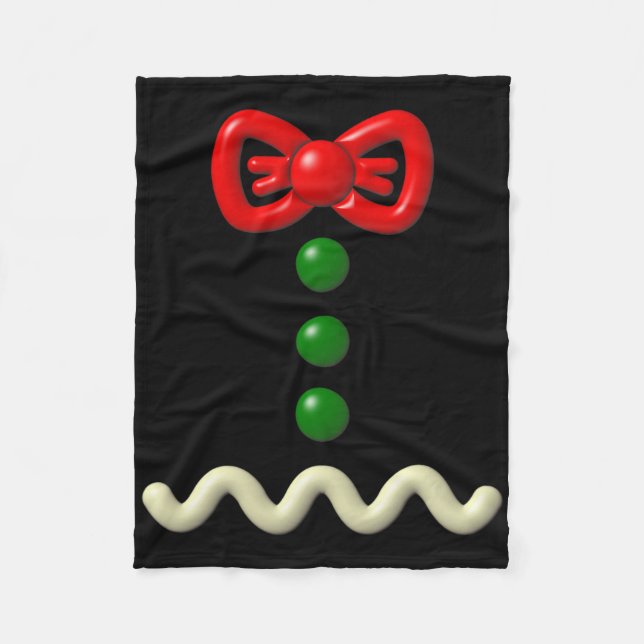 Roligt Pepparkaksgubbe Costume Halloween Gift Fleecefilt (Framsidan)