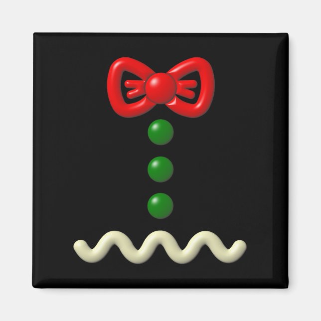 Roligt Pepparkaksgubbe Costume Halloween Gift Magnet (Framsidan)