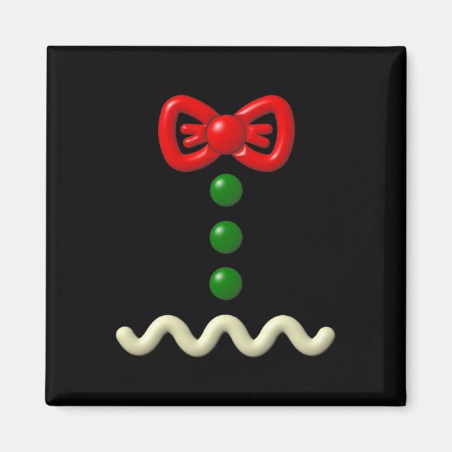 Roligt Pepparkaksgubbe Costume Halloween Gift Magnet (Framsidan)