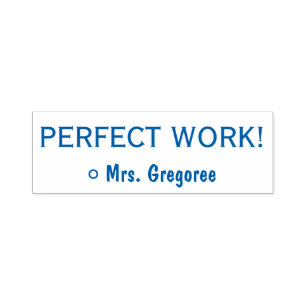 Roligt "PERFEKT WORK!" Utbildare Rubber Frimärke Självfärgande Stämpel