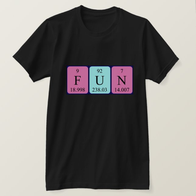 Roligt periodisk skjorta bord ord tee shirt (Design framsida)