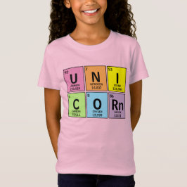 Roligt periodiskt bord av inslagUnicornregnbågen T Shirt