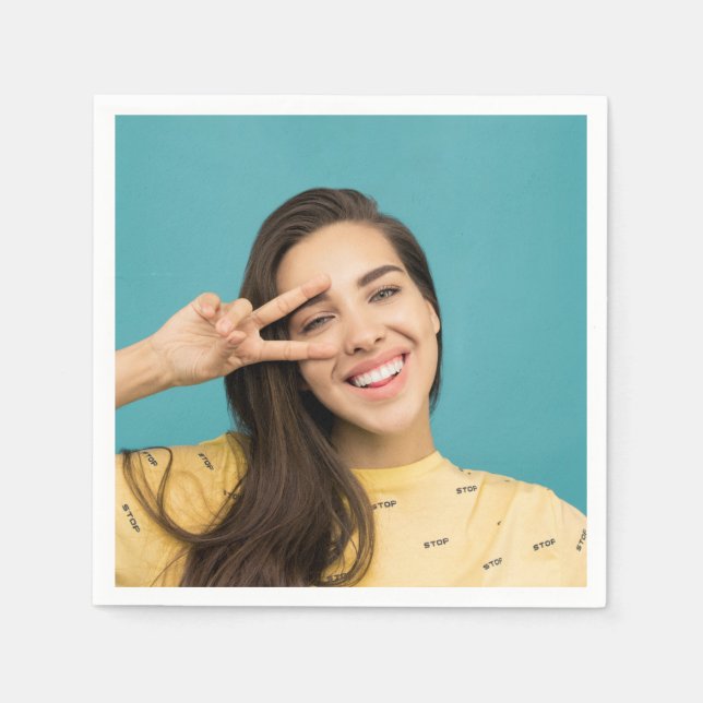 Roligt Personlig Anpassningsbar Ansikte Photo Pappersservett (Framsidan)