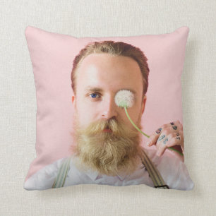 Roligt Personlig Anpassningsbarna Ansikte Foto Kudde