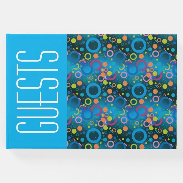 Roligt Personlig Christian Scripture BLUE Circles Gästböcker (Framsida)