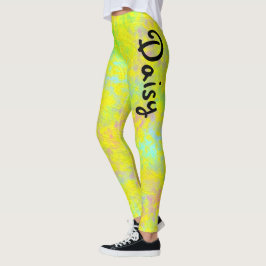 Roligt Personlig Crayon Färgad Leggings