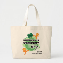 Roligt Personlig Data Manager SPREADSHEET NINJA Jumbo Tygkasse