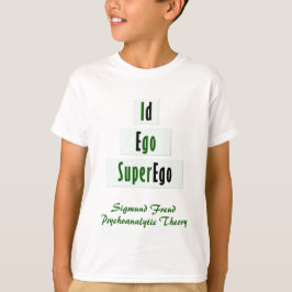 Roligt Personlig Id, Ego och Superego Grönt, Black T Shirt