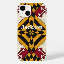 Roligt Personlig iphone case Maryland Flagga Graph