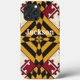Roligt Personlig iphone case Maryland Flagga Graph