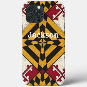Roligt Personlig iphone case Maryland Flagga Graph