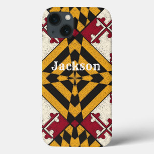 Roligt Personlig iphone case Maryland Flagga Graph