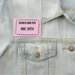 Roligt Personlig Ljus rosa Namn-bricka Namnbricka