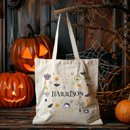 Roligt Personlig Monster Trick-Or-Treat Tote Bag Tygkasse