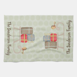 Roligt Personlig Nordic jul Sled Kökshandduk