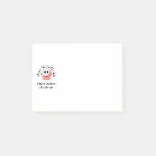 Roligt Personlig TEACHER SMILES INNAN CHRISTMAS Post-it Block