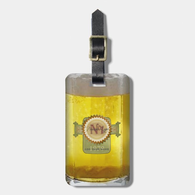 Roligt personligölexponeringsglas bagagebricka (Vertikal Framsida)