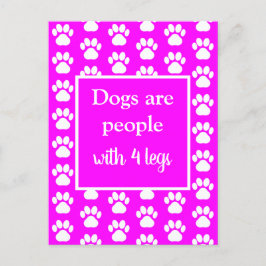 Roligt Pet Tassar Hundar är Personer med fyra Ben Vykort