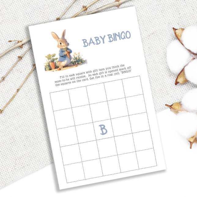 Roligt Peter Rabbit Baby Shower Bingo Game (Skapare uppladdad)