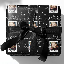 Roligt Photo Frimärke Gift Identifier Öppna vid ju Presentpapper