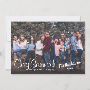 Roligt Photo Template Jewish Flat Helgdag Card Julkort