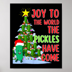 Roligt Pickle-gåva från Santa Pickle Julgran Ljus Poster