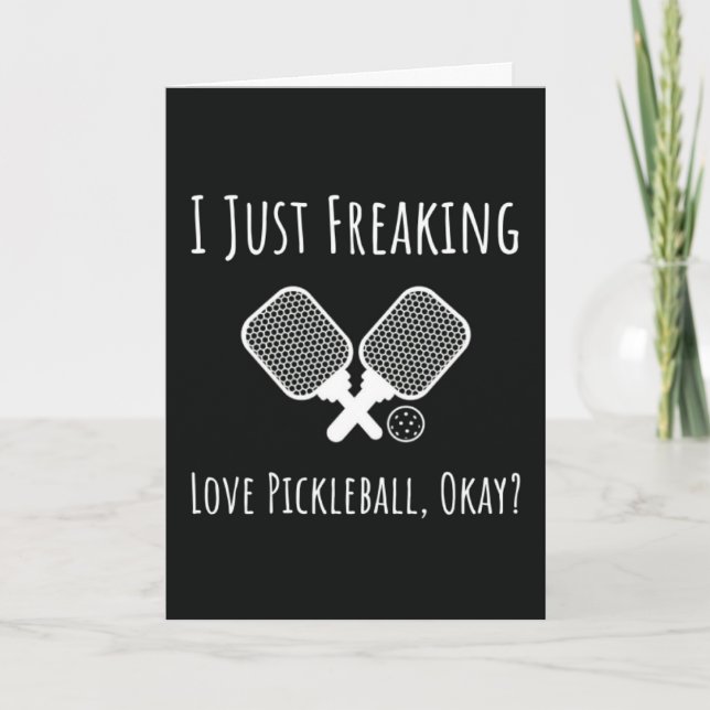 Roligt Pickleball Citat Kort Spelare Tillbehör (Framsida)