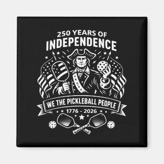 Roligt Pickleball-folket 250 år USA 4 juli Magnet