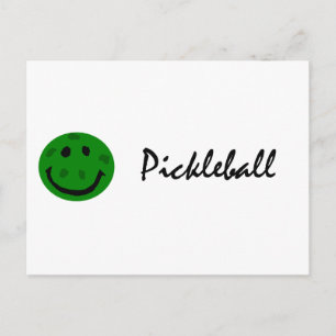 Roligt Pickleball gröntansikte Vykort