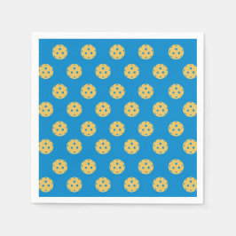 Roligt Pickleball Mönster Pickleball Party Pappersservett