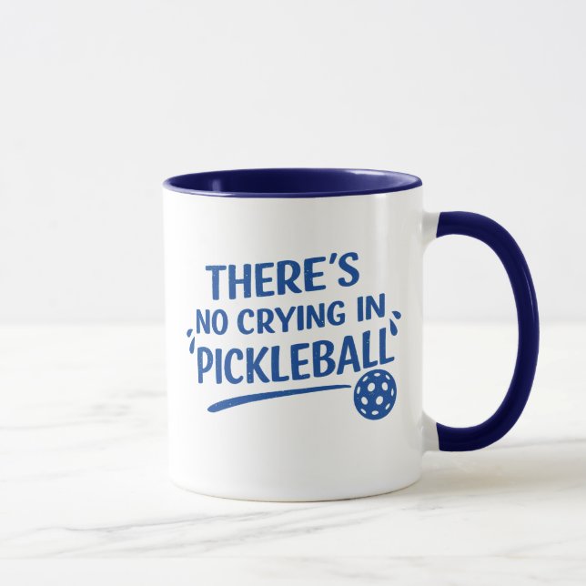 Roligt Pickleball-ordspråk Blå text Mugg (Höger)