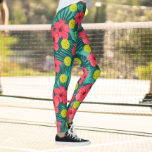 Roligt Pickleball Tropical Hibiscus Flower Sports